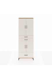 Arges Dolap 5 Raflı 3 Çekmeceli 4 Kapaklı 88x30x243 Çam-Aytaşı