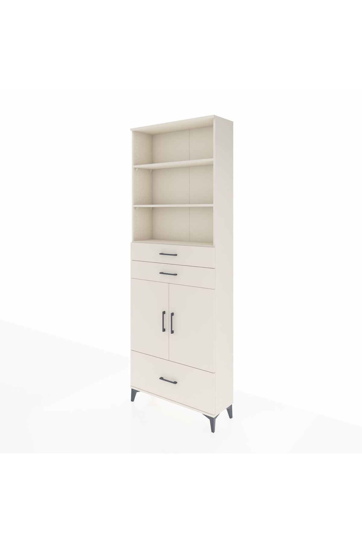 Arges Dolap 5 Raflı 3 Çekmeceli 2 Kapaklı 88x30x243 Aytaşı-Aytaşı