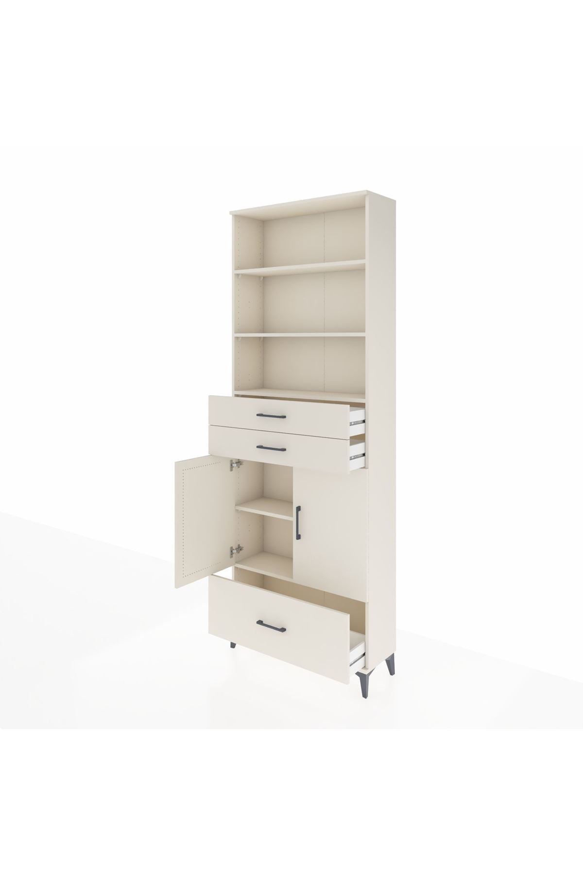 Arges Dolap 5 Raflı 3 Çekmeceli 2 Kapaklı 88x30x243 Aytaşı-Aytaşı