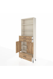 Arges Dolap 5 Raflı 3 Çekmeceli 2 Kapaklı 88x30x243 Aytaşı-Çam