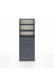 Arges Dolap 5 Raflı 3 Çekmeceli 2 Kapaklı 88x30x243 Antrasit-Antrasit