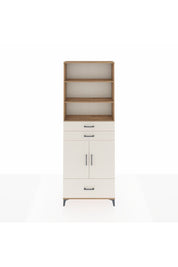 Arges Dolap 5 Raflı 3 Çekmeceli 2 Kapaklı 88x30x243 Çam-Aytaşı