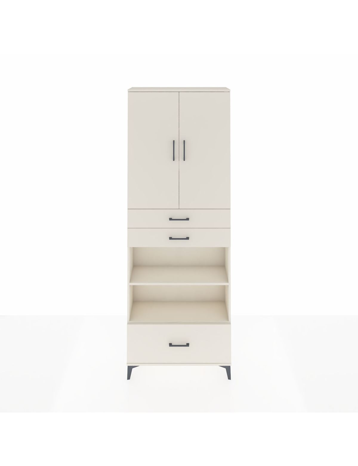 Arges Dolap 5 Raflı 3 Çekmeceli 2 Kapaklı 88x30x243 Aytaşı-Aytaşı