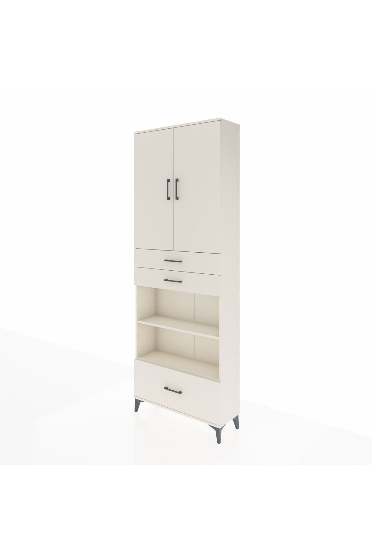 Arges Dolap 5 Raflı 3 Çekmeceli 2 Kapaklı 88x30x243 Aytaşı-Aytaşı