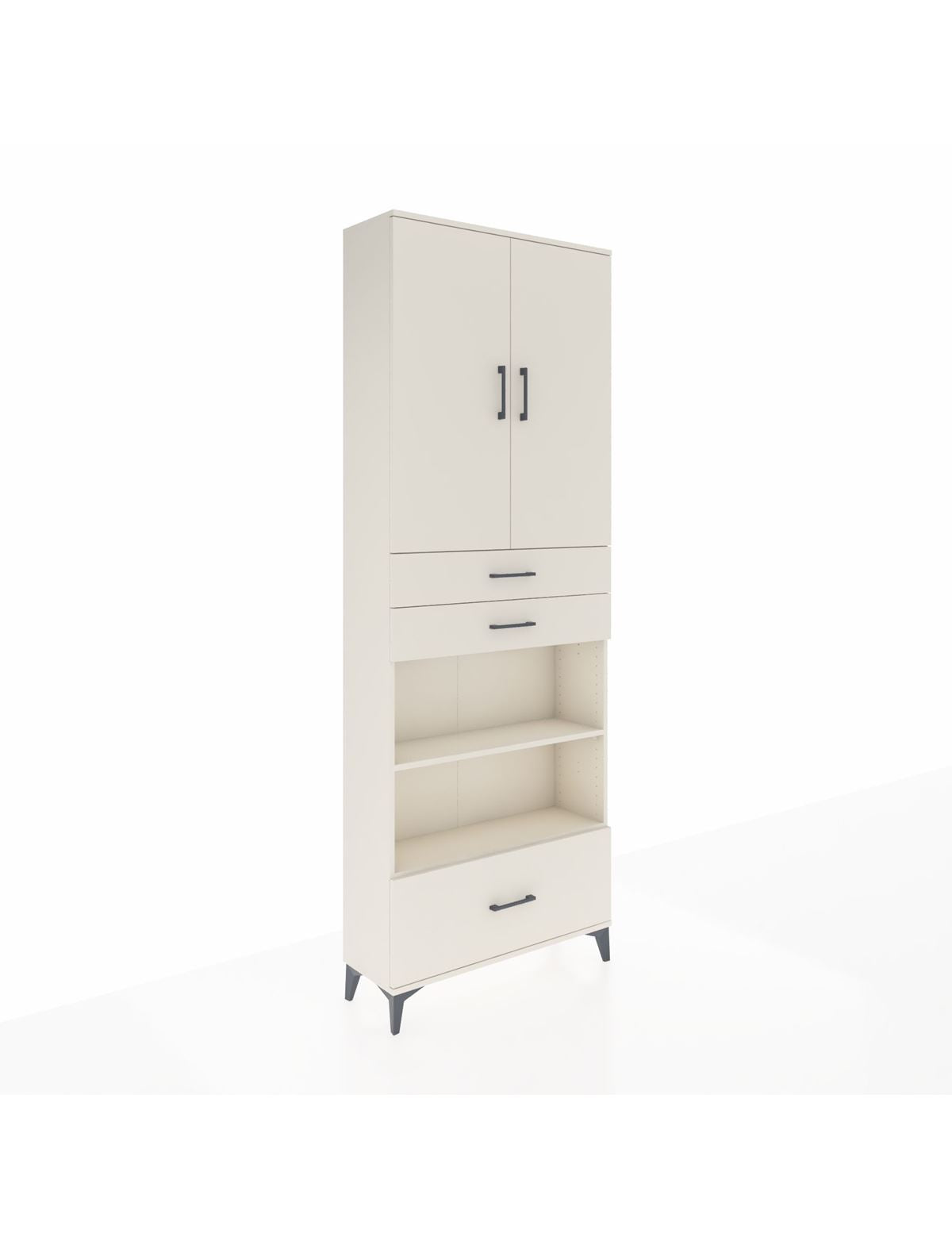 Arges Dolap 5 Raflı 3 Çekmeceli 2 Kapaklı 88x30x243 Aytaşı-Aytaşı