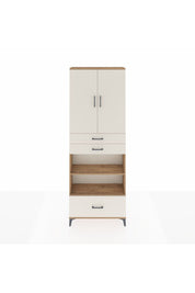 Arges Dolap 5 Raflı 3 Çekmeceli 2 Kapaklı 88x30x243 Çam-Aytaşı