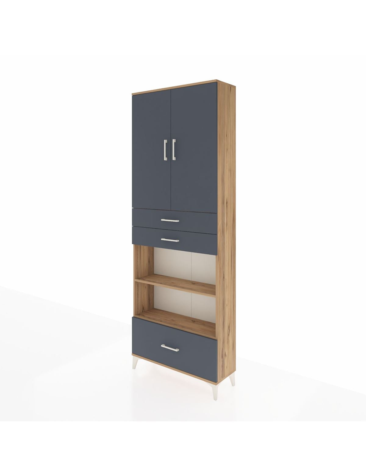 Arges Dolap 5 Raflı 3 Çekmeceli 2 Kapaklı 88x30x243 - S33M013V8A