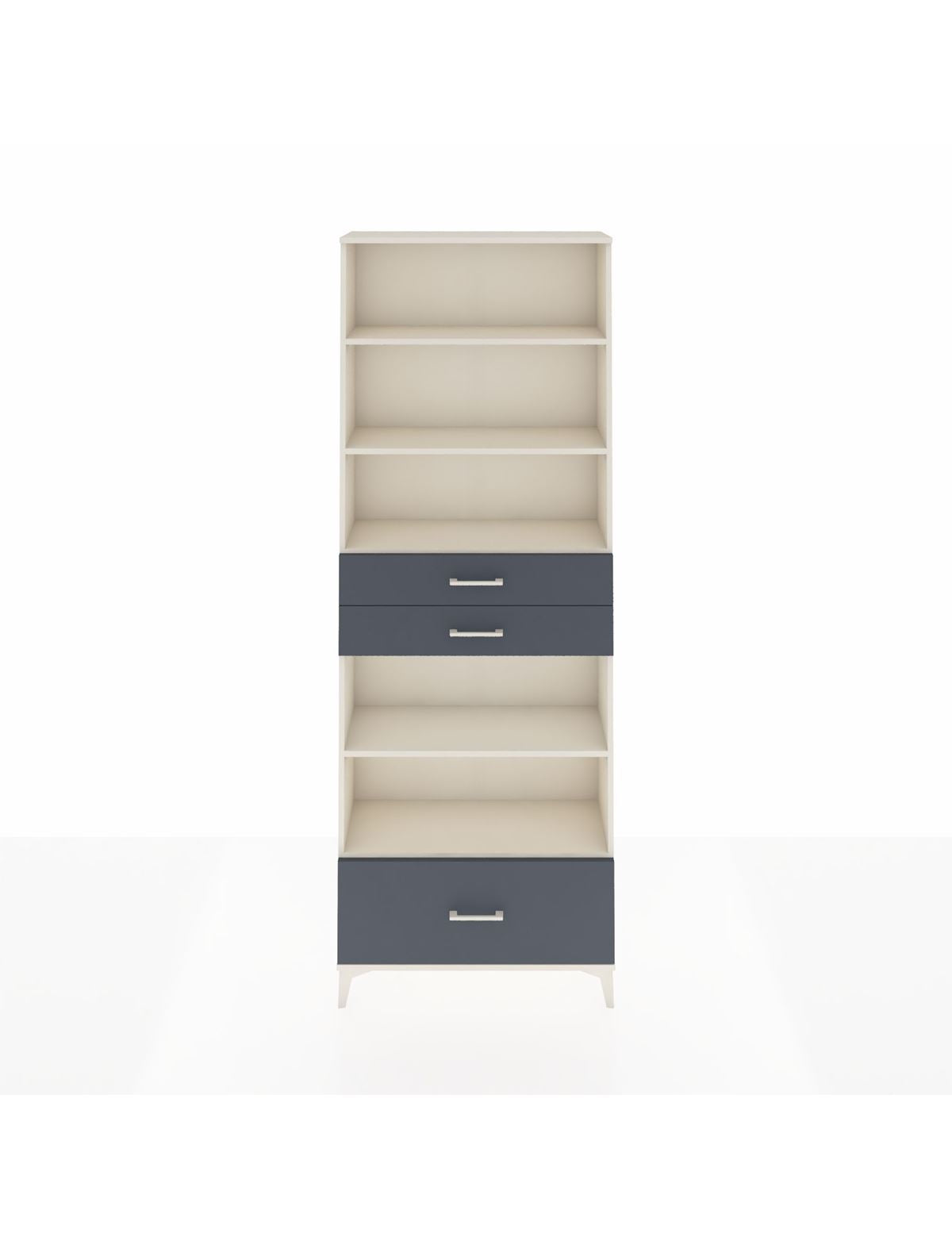 Arges Dolap 5 Raflı 3 Çekmeceli 88x30x243 Aytaşı-Antrasit