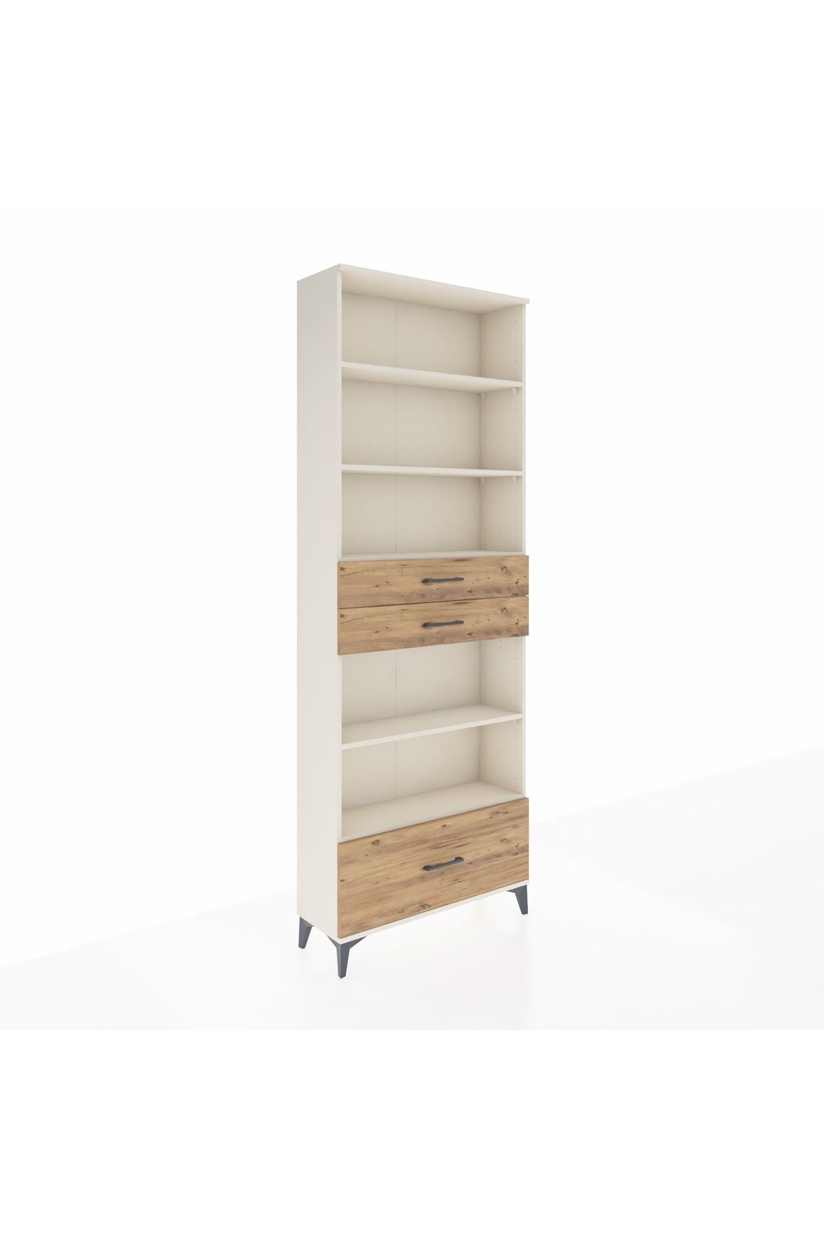 Arges Dolap 5 Raflı 3 Çekmeceli 88x30x243 Aytaşı-Çam