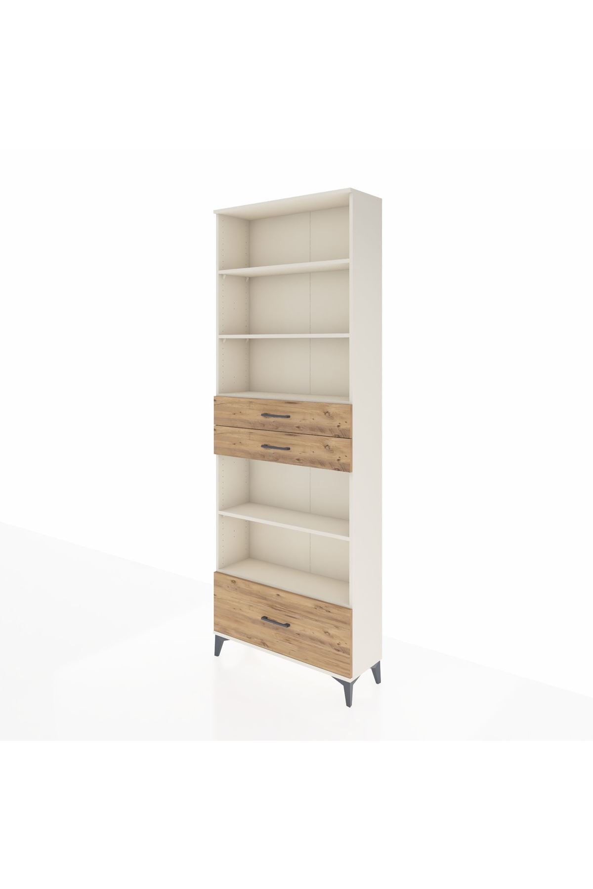 Arges Dolap 5 Raflı 3 Çekmeceli 88x30x243 Aytaşı-Çam