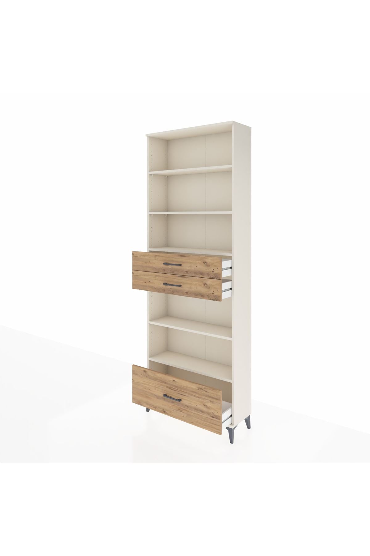 Arges Dolap 5 Raflı 3 Çekmeceli 88x30x243 Aytaşı-Çam