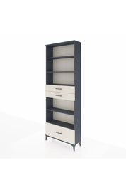 Arges Dolap 5 Raflı 3 Çekmeceli 88x30x243 Antrasit-Aytaşı