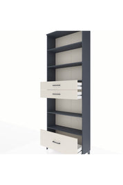 Arges Dolap 5 Raflı 3 Çekmeceli 88x30x243 Antrasit-Aytaşı