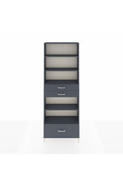 Arges Dolap 5 Raflı 3 Çekmeceli 88x30x243 Antrasit-Antrasit