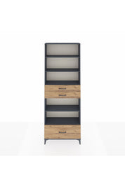 Arges Dolap 5 Raflı 3 Çekmeceli 88x30x243 Antrasit-Çam