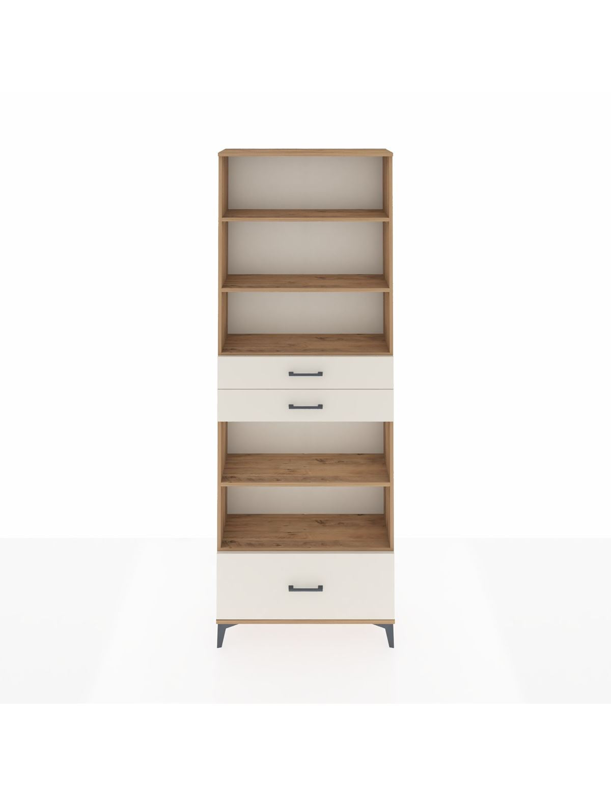 Arges Dolap 5 Raflı 3 Çekmeceli 88x30x243 Çam-Aytaşı