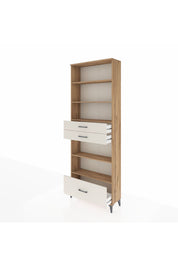 Arges Dolap 5 Raflı 3 Çekmeceli 88x30x243 Çam-Aytaşı