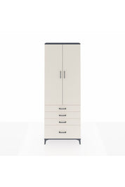 Arges Dolap 5 Raflı 4 Çekmeceli 2 Kapaklı 88x30x243 Antrasit-Aytaşı