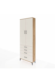 Arges Dolap 5 Raflı 4 Çekmeceli 2 Kapaklı 88x30x243 Çam-Aytaşı