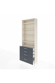 Arges Dolap 5 Raflı 4 Çekmeceli 88x30x243 Aytaşı-Antrasit