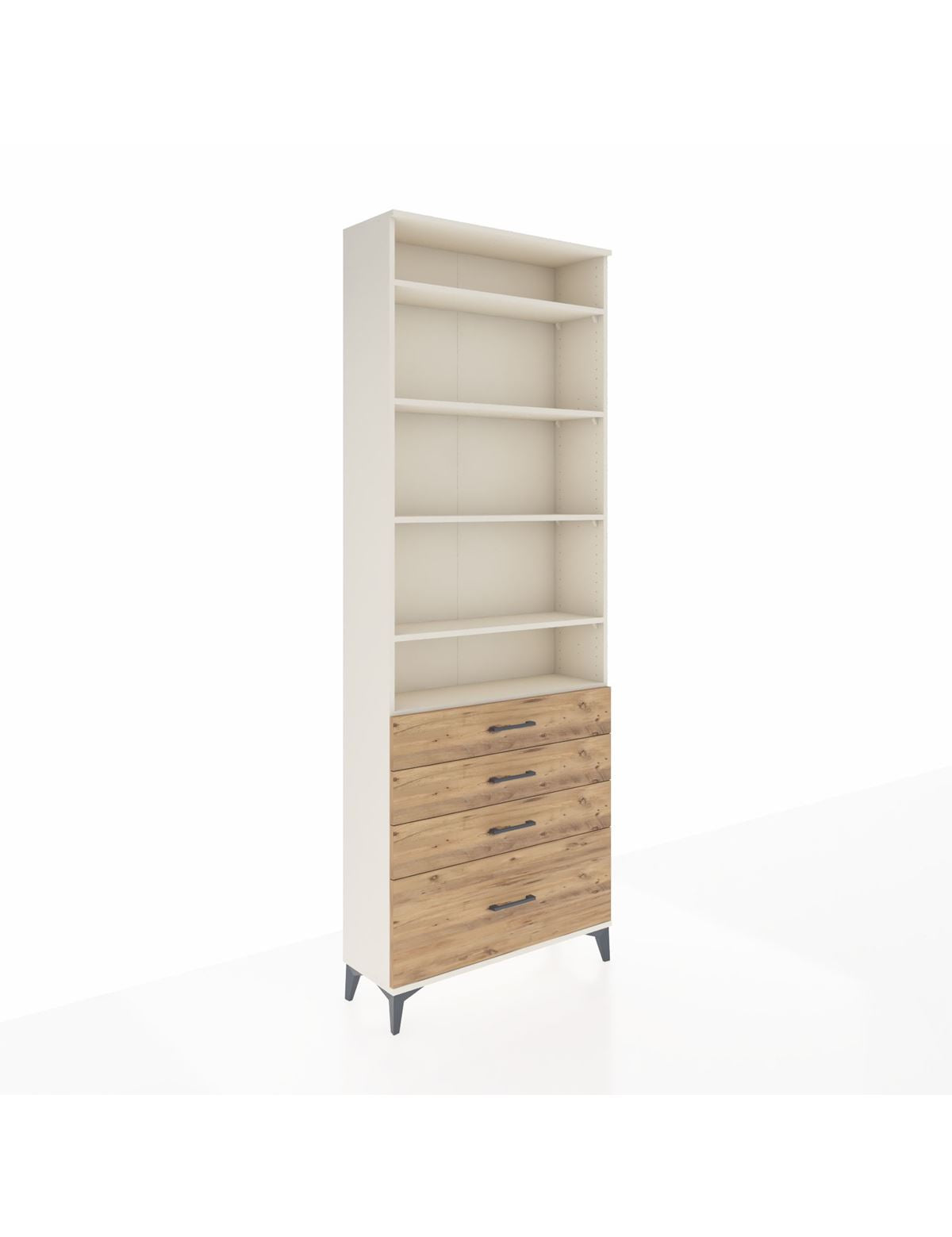 Arges Dolap 5 Raflı 4 Çekmeceli 88x30x243 Aytaşı-Çam