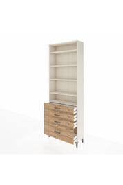 Arges Dolap 5 Raflı 4 Çekmeceli 88x30x243 Aytaşı-Çam