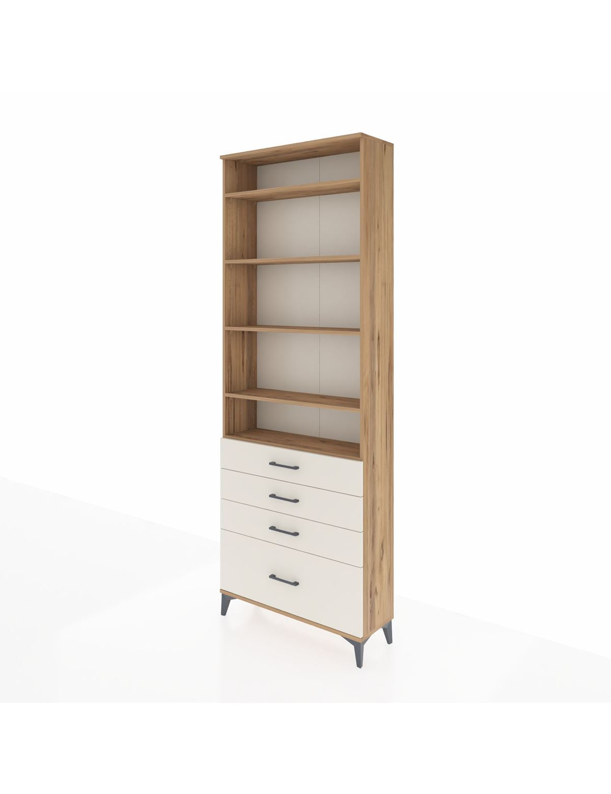 Arges Dolap 5 Raflı 4 Çekmeceli 88x30x243 - S33M016V7A