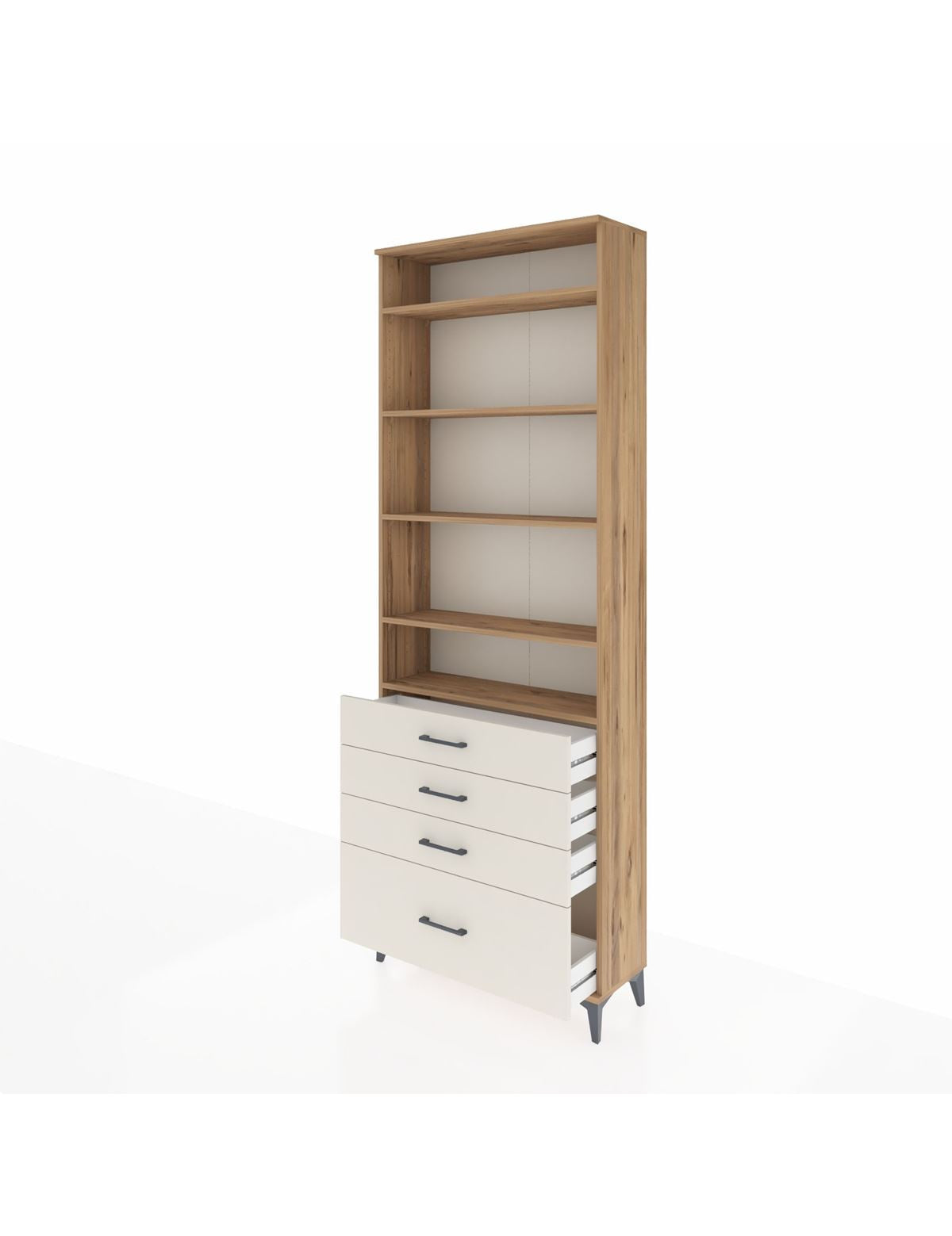 Arges Dolap 5 Raflı 4 Çekmeceli 88x30x243 - S33M016V7A