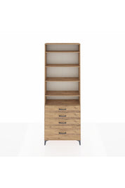 Arges Dolap 5 Raflı 4 Çekmeceli 88x30x243 Çam-Çam