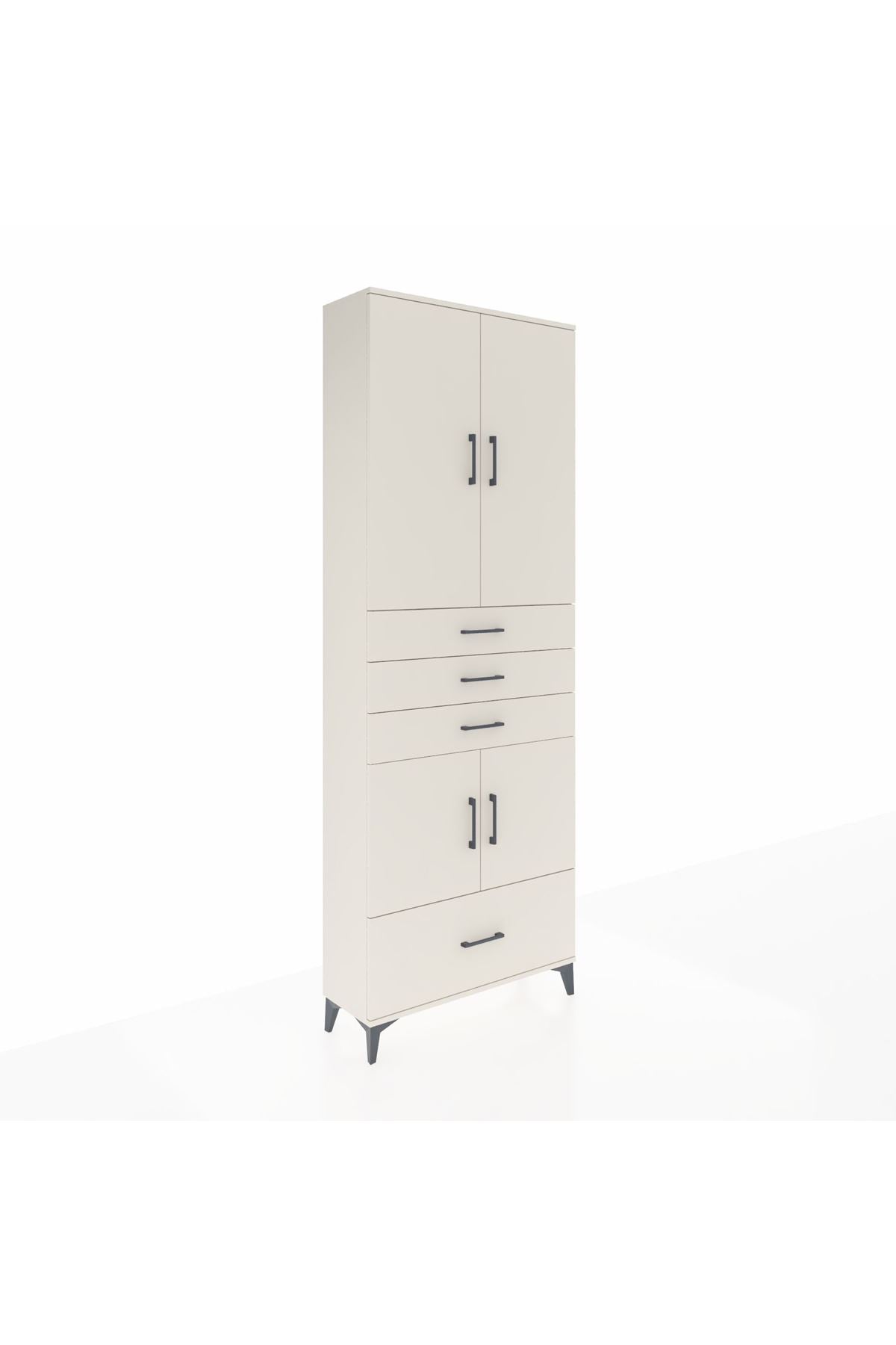 Arges Dolap 5 Raflı 4 Çekmeceli 4 Kapaklı 88x30x243 Aytaşı-Aytaşı