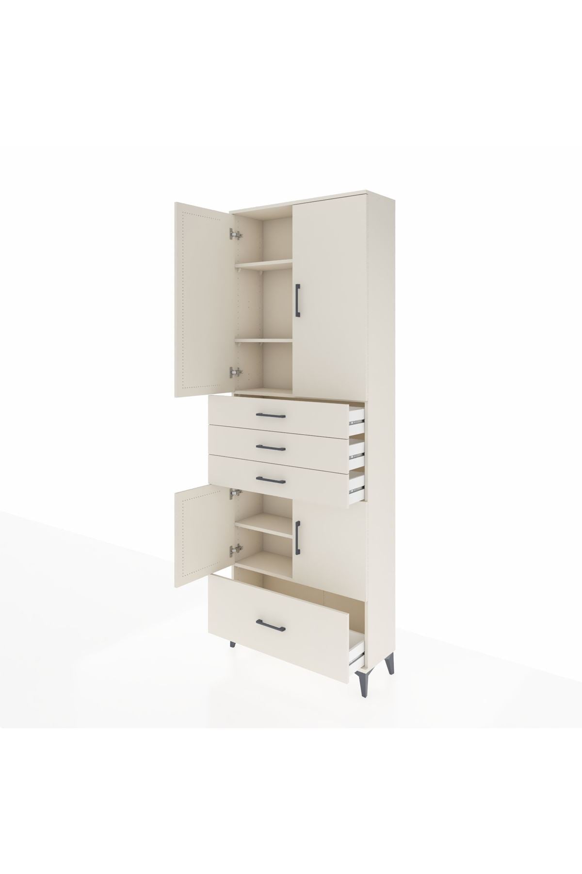 Arges Dolap 5 Raflı 4 Çekmeceli 4 Kapaklı 88x30x243 Aytaşı-Aytaşı