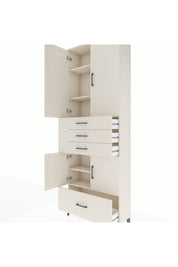 Arges Dolap 5 Raflı 4 Çekmeceli 4 Kapaklı 88x30x243 Aytaşı-Aytaşı