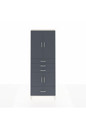 Arges Dolap 5 Raflı 4 Çekmeceli 4 Kapaklı 88x30x243 Aytaşı-Antrasit