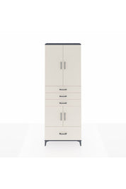 Arges Dolap 5 Raflı 4 Çekmeceli 4 Kapaklı 88x30x243 Antrasit-Aytaşı