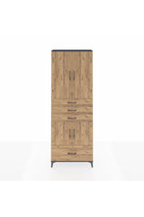 Arges Dolap 5 Raflı 4 Çekmeceli 4 Kapaklı 88x30x243