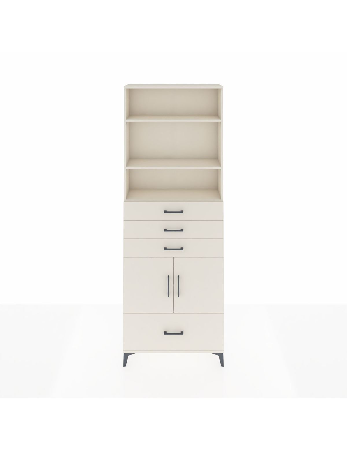 Arges Dolap 5 Raflı 4 Çekmeceli 2 Kapaklı 88x30x243 Aytaşı-Aytaşı