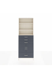 Arges Dolap 5 Raflı 4 Çekmeceli 2 Kapaklı 88x30x243 Aytaşı-Antrasit