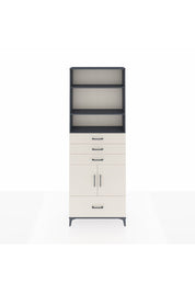 Arges Dolap 5 Raflı 4 Çekmeceli 2 Kapaklı 88x30x243 Antrasit-Aytaşı