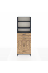 Arges Dolap 5 Raflı 4 Çekmeceli 2 Kapaklı 88x30x243
