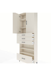 Arges Dolap 5 Raflı 4 Çekmeceli 2 Kapaklı 88x30x243 Aytaşı-Aytaşı