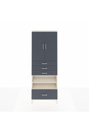 Arges Dolap 5 Raflı 4 Çekmeceli 2 Kapaklı 88x30x243 Aytaşı-Antrasit