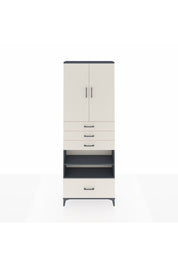 Arges Dolap 5 Raflı 4 Çekmeceli 2 Kapaklı 88x30x243 Antrasit-Aytaşı