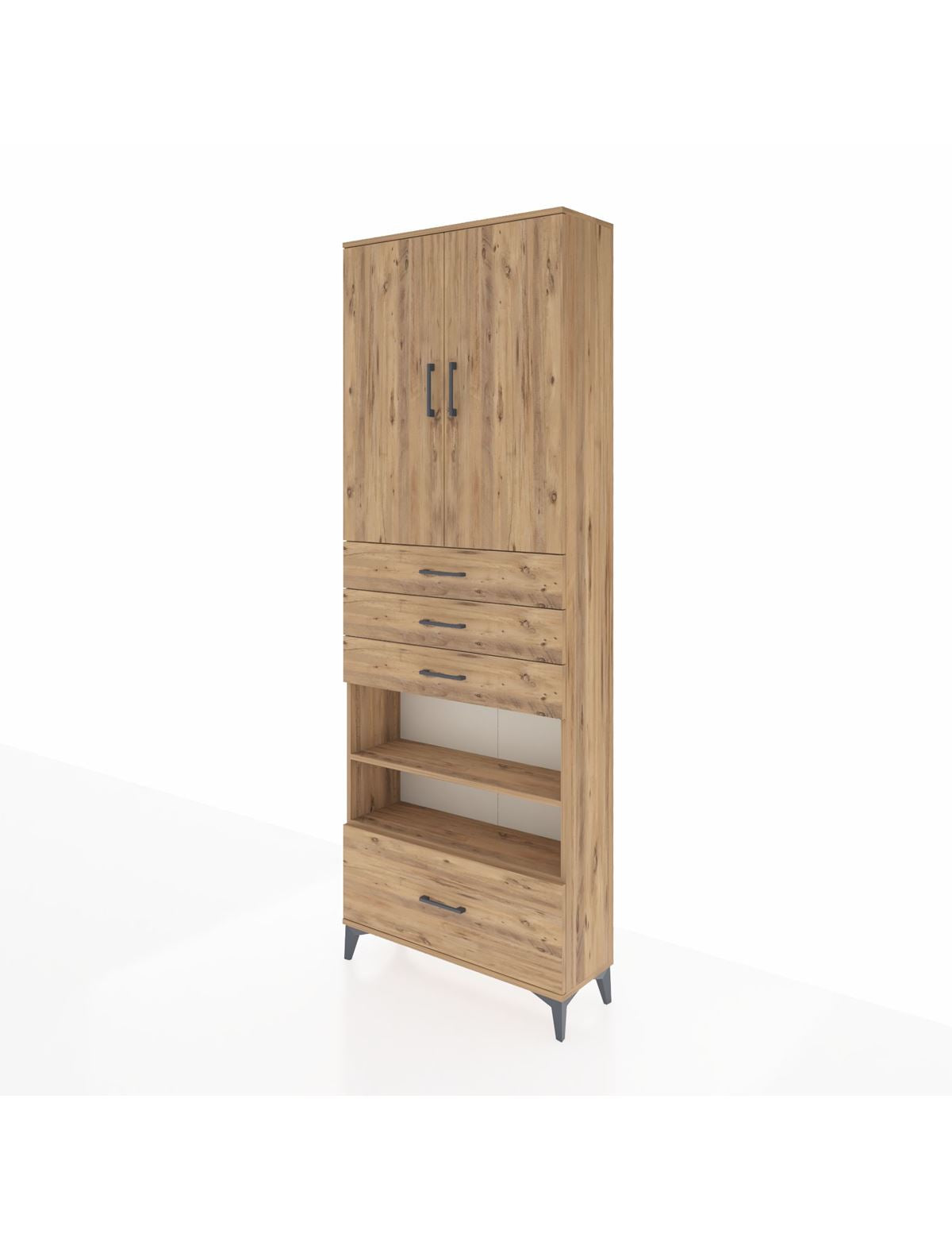 Arges Dolap 5 Raflı 4 Çekmeceli 2 Kapaklı 88x30x243 - S33M019V9A