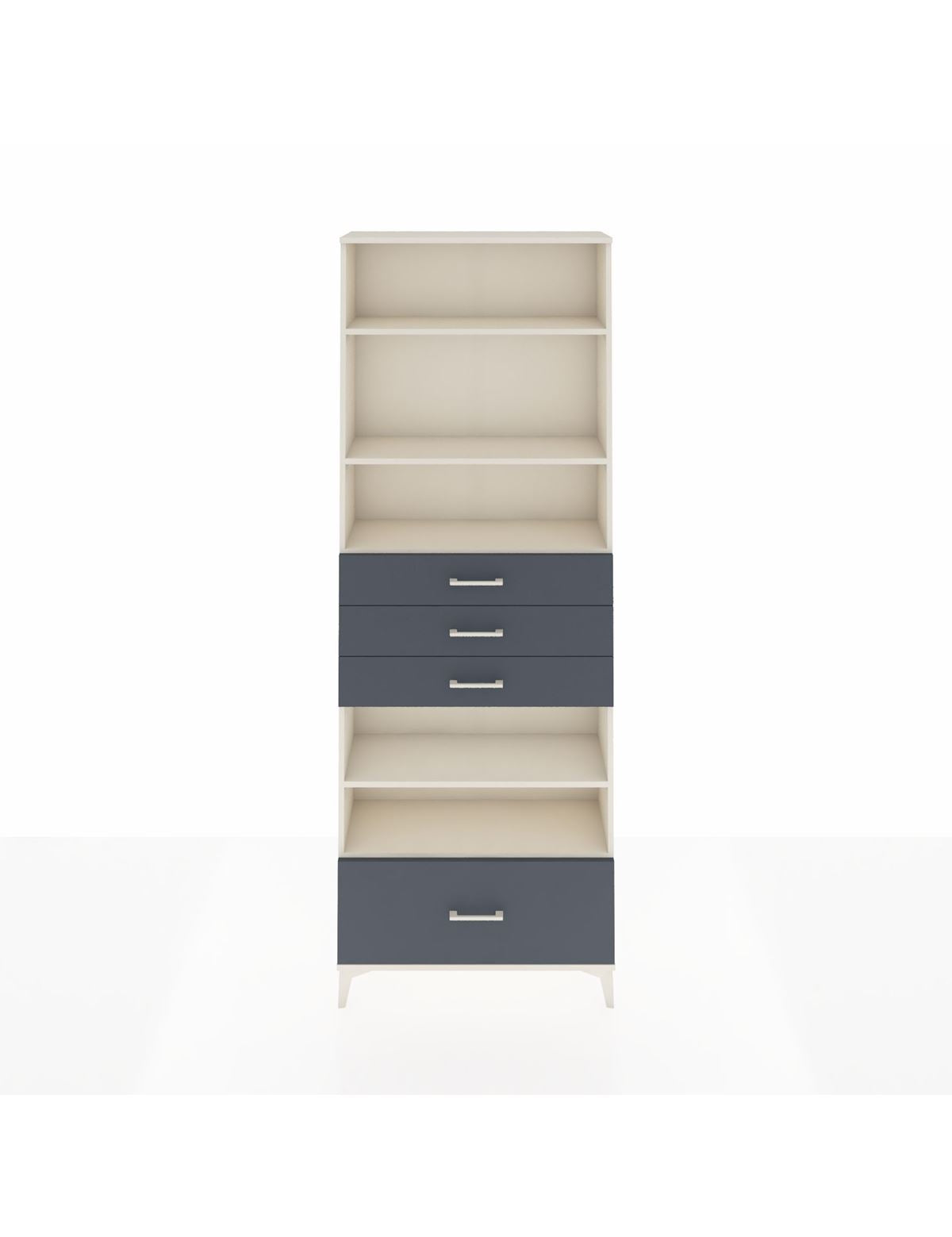 Arges Dolap 5 Raflı 4 Çekmeceli 88x30x243 Aytaşı-Antrasit