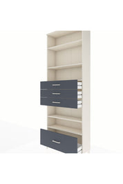 Arges Dolap 5 Raflı 4 Çekmeceli 88x30x243 Aytaşı-Antrasit