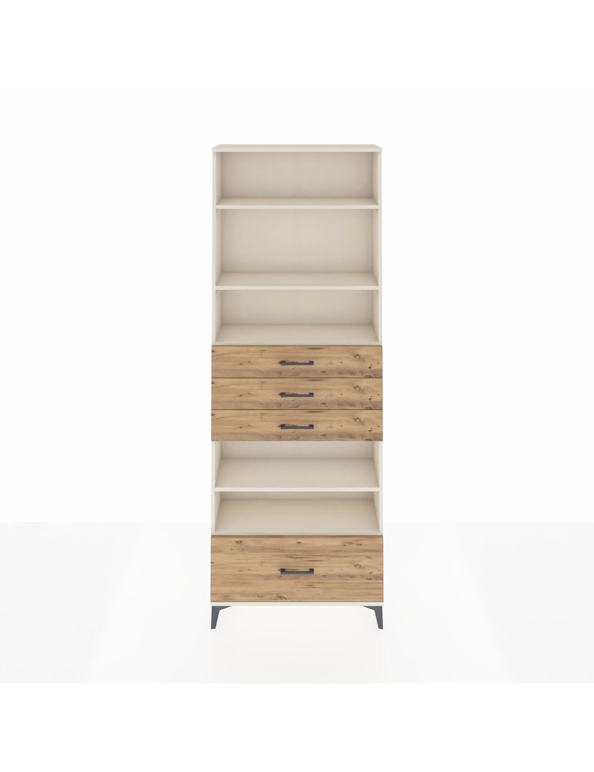 Arges Dolap 5 Raflı 4 Çekmeceli 88x30x243 Aytaşı-Çam