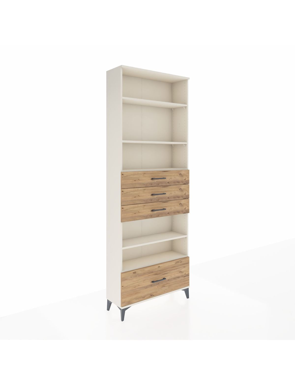 Arges Dolap 5 Raflı 4 Çekmeceli 88x30x243 Aytaşı-Çam