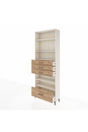 Arges Dolap 5 Raflı 4 Çekmeceli 88x30x243 Aytaşı-Çam