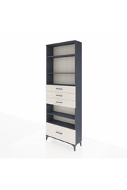 Arges Dolap 5 Raflı 4 Çekmeceli 88x30x243 Antrasit-Aytaşı