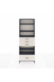 Arges Dolap 5 Raflı 4 Çekmeceli 88x30x243 Antrasit-Aytaşı